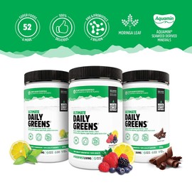 North Coast Naturals Ultimate Daily Greens | Superfood blend of superfruits, land, and sea greens - 540 g -Mixed Berry & Citrus