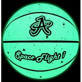 A Plus Collectibles Glow in The Dark Basketball, Space Flight 1 (Galactic Glow) (Size 5)