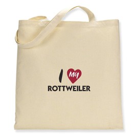 Make It Love It Sell It - I Love My Rottweiler - Canvas Tote Bag, Single Sided