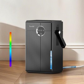 Lacidoll Small Dehumidifier, 118oz Dehumidifiers for Bedroom with 7 Colorful Light, Dehumidifier for Bathroom, Basement, Home, RV, Closet, Portable Dehumidifiers with Drain Hose