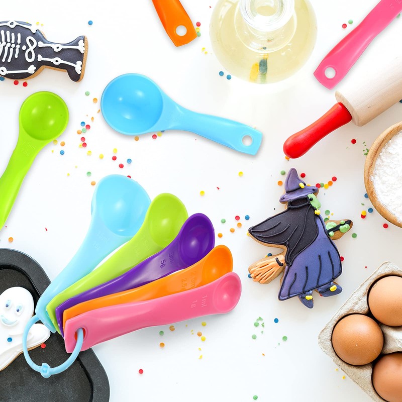 20 Pieces Plastic Colorful Measuring Cup Spoons for Kitchen Cooking