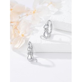 Dorunmo Tree of Life/Tulip/Cat/Lotus/Celtic Earings for Women 925 Sterling Silver Tree of Life Leverback Earrings Jewelry Tulip Flower Gifts for Women Mom Birthday Mothers Day Gifts, Sterling Silver