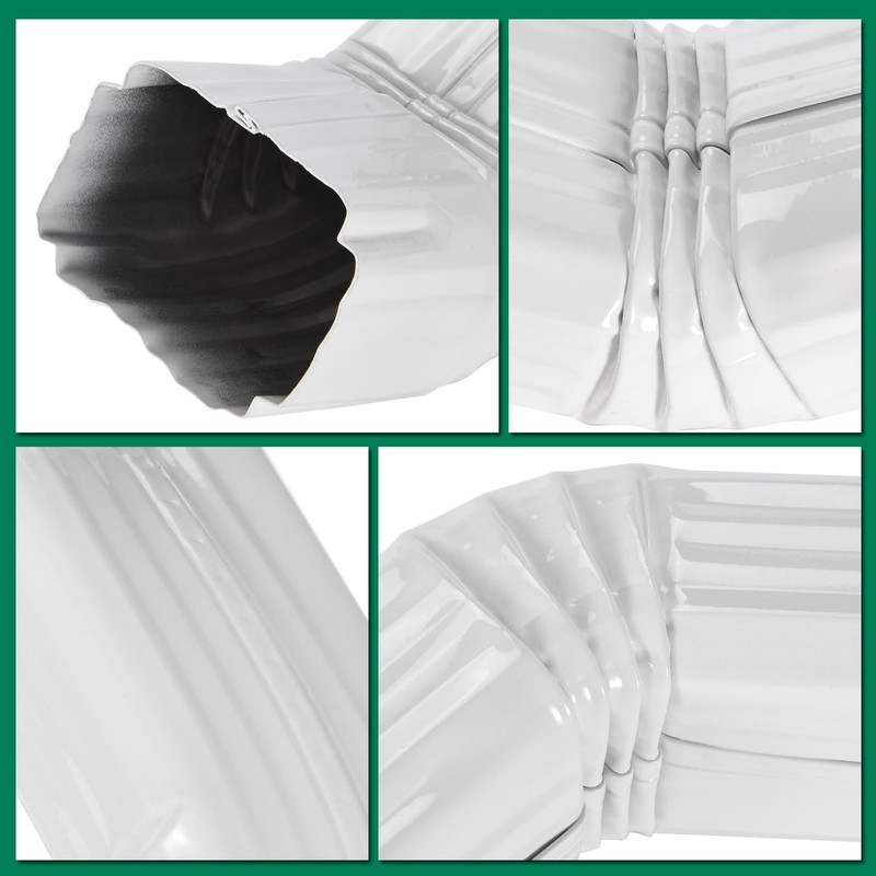 Downspout Leader Downspout Offset 2x3 White Style A (Offset 3")