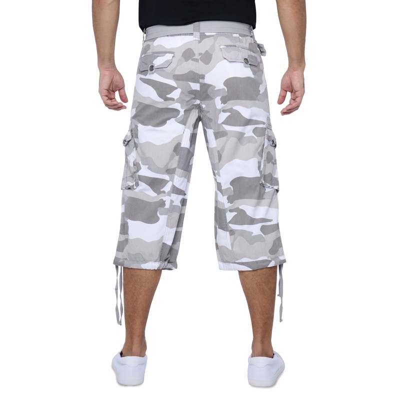 X RAY Men's Belted Tactical Cargo Long Shorts 18" Inseam