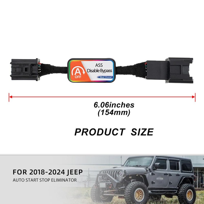 Auto Start Stop Eliminator for 2018-2024 J-eep Wrangler JL &