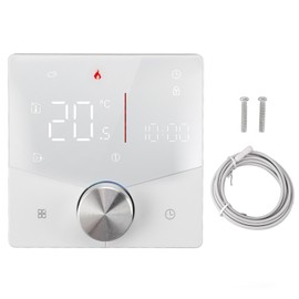White Smart Digital Thermostat with Display for Tuya APP Remote Control Timing Energy Saving WIFI Thermostat for Electric Heating 95‑240V