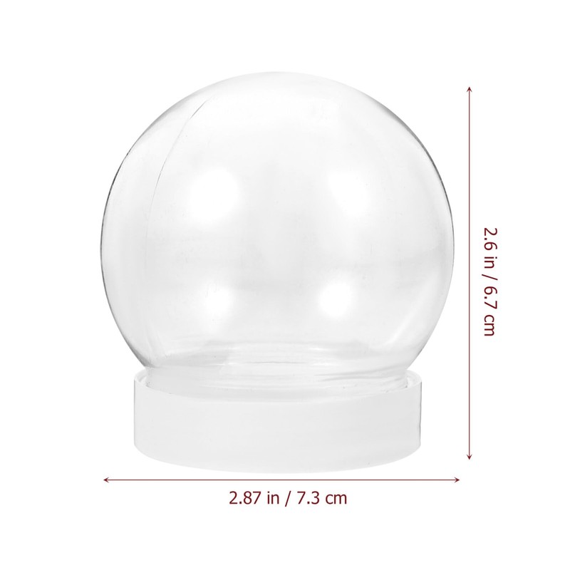 EXCEART 10pcs Keepsake Display Case Keepsake Globe Empty Water Globes