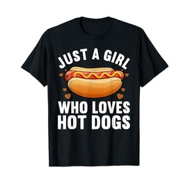 Funny Hot Dog Design For Women Girls Food Hotdog Lovers T-Shirt