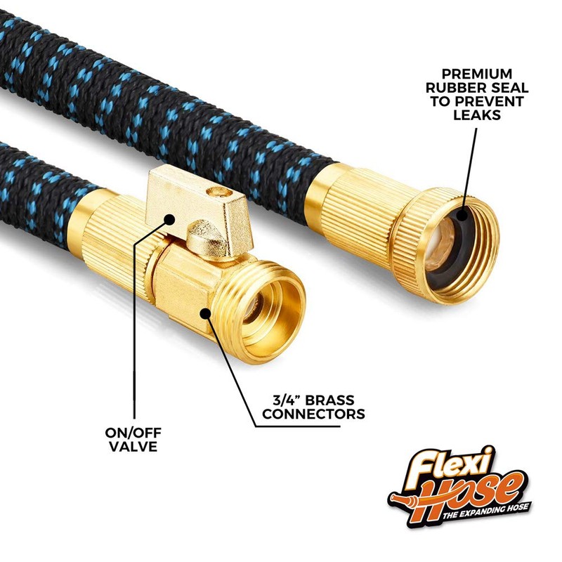 Flexi Hose Expandable Garden Hose with 8 Function Nozzle, 75FT