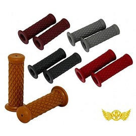 Diamond Handle Grip for Motorcycles, Non-Piercing Type, Gray