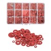 CONPHERON 690 Pieces Red Steel Paper Fibre Flat Washers Set