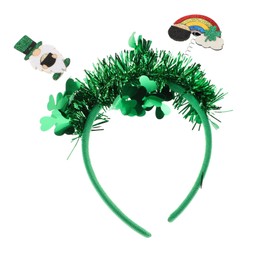 Ipetboom Green Shamrock Headband for Patrick's Day Easy Wear Festival Hair Accessory Comfortable Design for Women and Celebrate Irish Traditions with Style