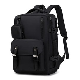 Axcone Travel Backpack Men Women Laptop School Backpack Waterproof Daypacks Work Bag School Bag Travel Backpack 15.6 Inch Work Backpack for Travel Office, black