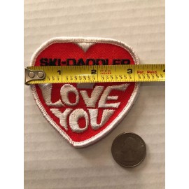 Ski Daddler I Love You Patch Vintage NOS Snowmobile Arctic Snow Winter Jacket