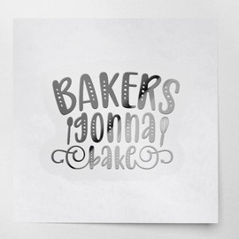 Decal Stickers of Baking Gonna Bake (Metallic Silver) (Set of 2) Premium Waterproof Vinyl Decal Stickers for Laptop Phone Accessory Helmet Car Window Mug Tuber Cup Door Wall - ANDVER1f31113SI_102023