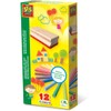 SES Creative 00208 Coloured Chalk With Wiper, Mixed, 12 Count