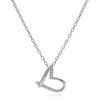 Evensee Women's Necklace 925 Silver, Chains with Symbolic Pendants, White