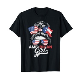 Half Puerto Rican Half American USA Flag Puerto Rico T-Shirt