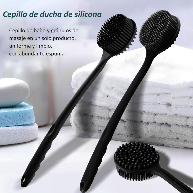 Set de 4 Cepillos de Silicona para Baño y Cuidado