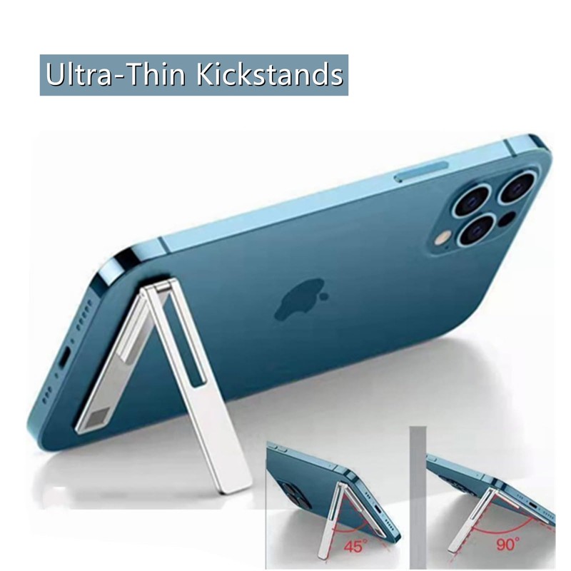 ThFmlva 2-Pack Ultra-Thin Alloy Phone Kickstand - Adjustable, Foldable &