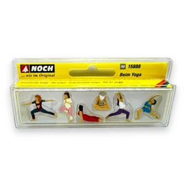 Noch® H0 Set di Statuette Durante Lo Yoga in plastica per modellismo Ferroviario H0 per Fai da Te