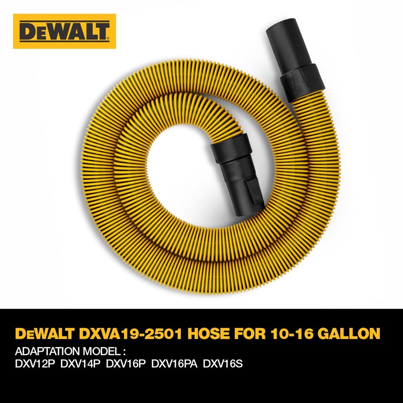 DEWALT DXVA19-2501 Durable Vacuum Hose, Compatible With DXV12P DXV14P DXV16P