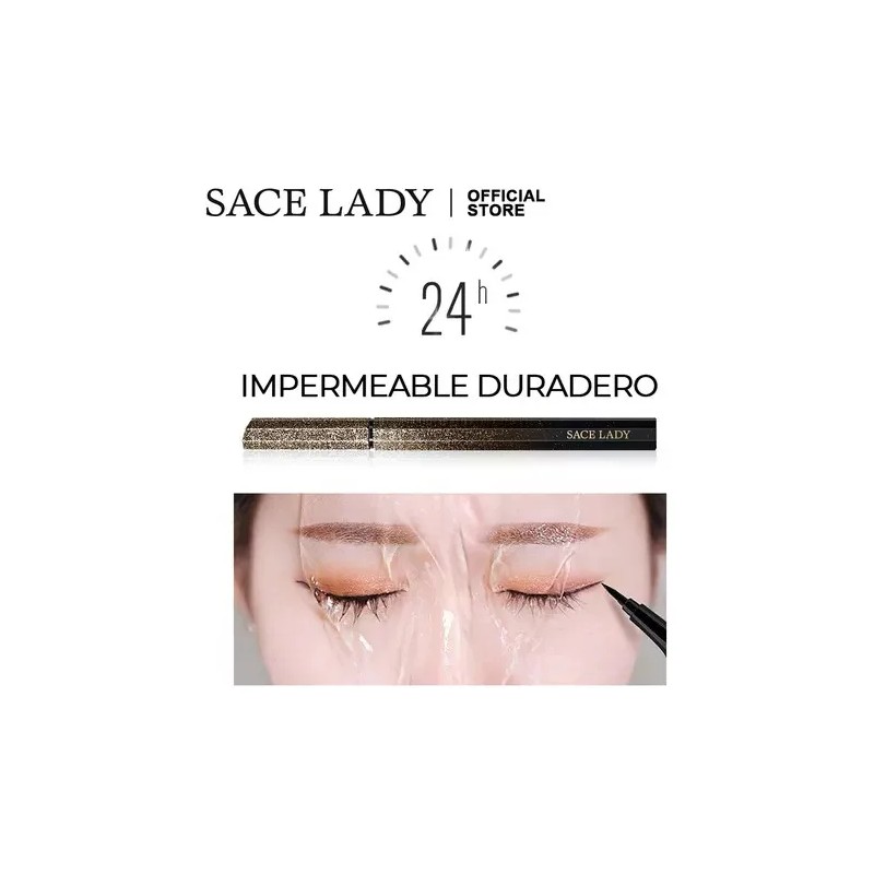 Sace Lady Delineador De Ojos Plumín Indeleble Impermeable Negro