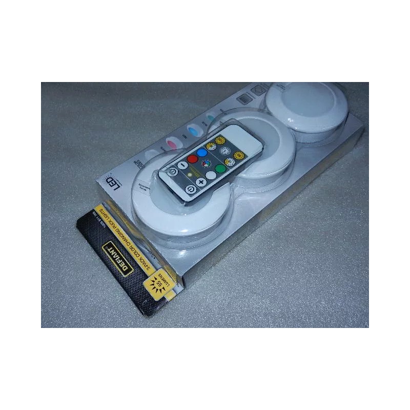 Defiant one new 3-pack Defiant Remote Control LED Color Changing