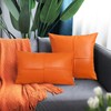 BRAWARM Faux Leather Throw Pillow Covers 22 X 22 Inches,