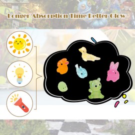 Awxfoo 150 Pcs Mini Resin Animal Set Glow-in-The-Dark Critters Ducks Swans Lizards Rabbits Seals Sea Lions Whales Glow-in-The-Dark Aquarium Fairytale Garden Bonsai Decoration Dollhouse Accessories