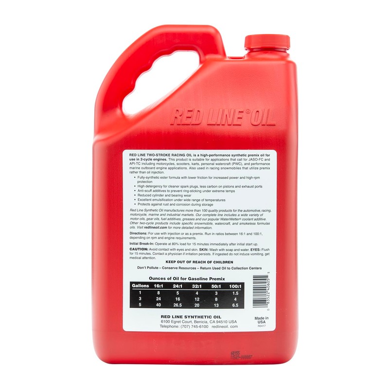 Red Line 40605 Two-Stroke Oil Racing Synthetic - Gallon
