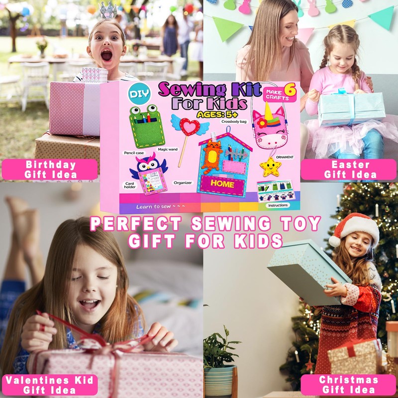 Kids Sewing Kit for Beginners Toys Arts and Crafts -