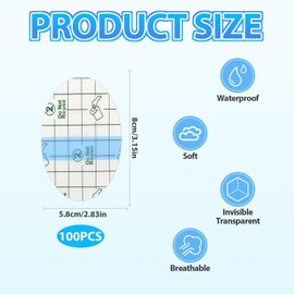 Baby Waterproof Ear Stickers, Ultra Thin Transparent Ear Covers, Waterproof Ear Protection, Waterproof Ear Protection, Stickers, Newborn Baby Ear Correctors, Suitable for Swimming, Showering, Pack of