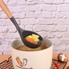 Silicone Soup Ladle - with Wooden Handle, Non-Stick Cookware Heat