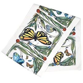 Monarch Butterfly Art Table Runner, 16 x 88 inches, Cotton/Poly Broadcloth Fabric