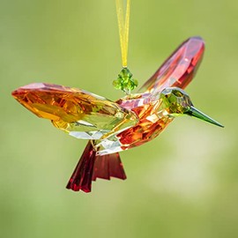 Large Humming Bird Ornament (5-Tone Colors) (Green/Yellow/Pink)