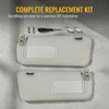 Sun Visor Pair Compatible with 2010-2013 Mazda 3 (Non-Illuminated) -