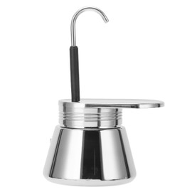 Cunyuer Single Spout Mocha Pot, Stainless Steel Mokapot, Portable Lightweight Stovetop Espresso Maker for Home, Office, Travel, 50ml (50ml)