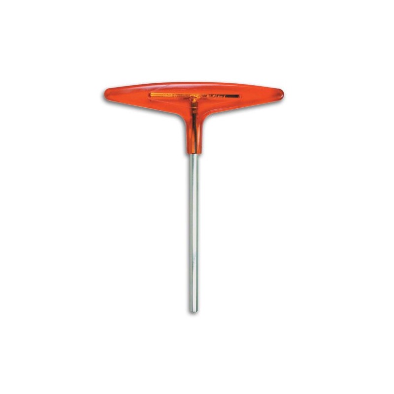 Eight 018-8H T-shaped Hex Spanner, Resin Handle, Single Item