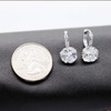 Uloveido Unique Roman Square Clear Cubic Zirconia Lever-back Earrings Valentine