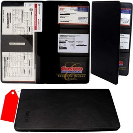 Zzteck NEWBK Car Insurance holder registration card documents auto organizer PU Leather