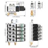 Baomain 5 Station Solenoid Valve Manifold, 12V DC 5 Way