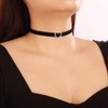 Jumwrit Black Velvet Choker Necklace Simple Gothic Thin Cosplay Necklace
