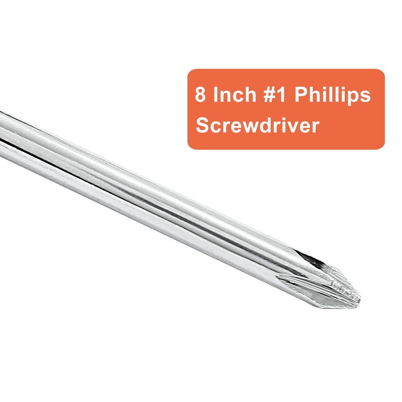 Piutouyar 8 Inch Phillips Screwdriver, Extra Long Shaft Cross Head