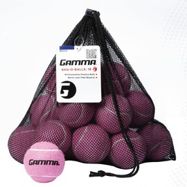 GAMMA Bag of Pressureless Tennis Balls - Sturdy & Reuseable Mesh Bag with Drawstring for Easy Transport - Bag-O-Balls