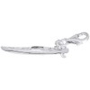 Sterling Silver Kayak Charm with Lobster Claw Clasp, Charms for