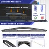 Shopauto Rear Windshield Wiper Arm Blade Assembly Kit Compatible with