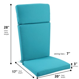 Adirondack Chair High Density Foam Cushions,High Back Outdoor Rocking Chair Cushion