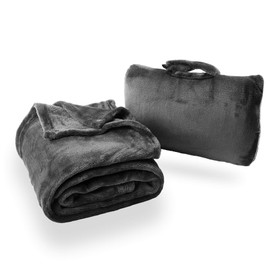 Cabeau Fold 'n Go Travel Blanket - Charcoal