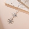 TEAMER Metatron Cube Witch Knot Pendant Necklace Double Amulet Protection